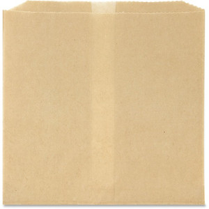 Health Gards Receptacle Liners - 8.50" Length x 8" Width x 7" Depth - Brown - Paper, Wax - Waste Disposal Product Image 