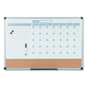MasterVision 3-in-1 Calendar Planner, 36 x 24, White Surface, Silver Aluminum Frame (BVCMB0707186P) View Product Image