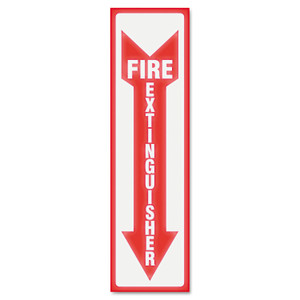 Headline Sign Glow In The Dark Sign, 4 x 13, Red Glow, Fire Extinguisher (USS4793) View Product Image