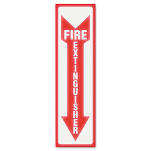 Headline Sign Glow In The Dark Sign, 4 x 13, Red Glow, Fire Extinguisher View Product Image