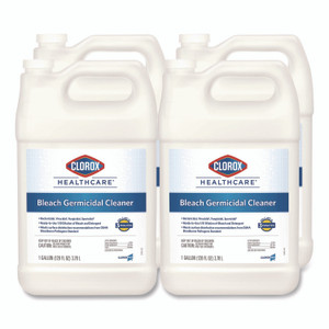 Clorox Healthcare Bleach Germicidal Cleaner, 128 oz Refill Bottle, 4/Carton View Product Image
