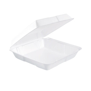 Dart Foam Hinged Lid Containers, 9.25 x 9.5 x 3, 200/Carton View Product Image