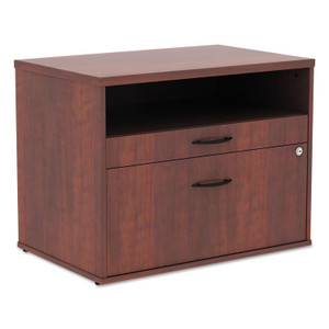 Alera Open Office Desk Series Low File Cabinet Credenza, 2-Drawer: Pencil/File, Legal/Letter, 1 Shelf,Cherry,29.5x19.13x22.88 (ALELS583020MC) View Product Image