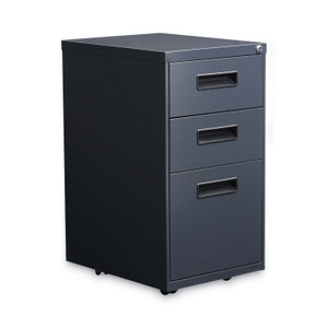 Alera File Pedestal, Left or Right, 3-Drawers: Box/Box/File, Legal/Letter, Charcoal, 14.96" x 19.29" x 27.75" View Product Image
