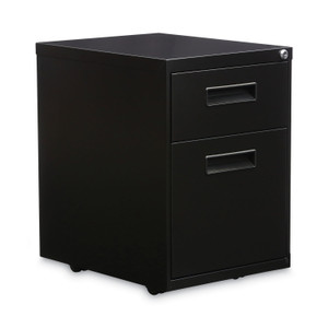 Alera File Pedestal, Left or Right, 2-Drawers: Box/File, Legal/Letter, Black, 14.96" x 19.29" x 21.65" View Product Image