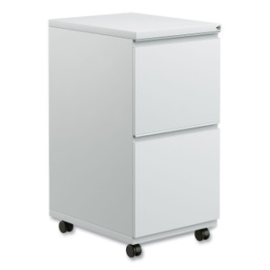 Alera File Pedestal with Full-Length Pull, Left or Right, 2 Legal/Letter-Size File Drawers, Light Gray, 14.96" x 19.29" x 27.75" (ALEPBFFLG) View Product Image
