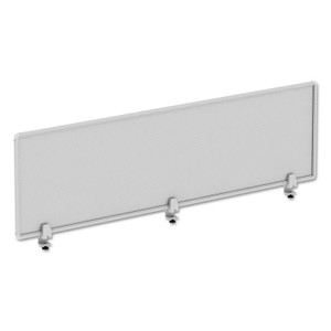 Alera Polycarbonate Privacy Panel, 65w x 0.5d x 18h, Silver/Clear View Product Image