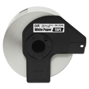 Brother P-Touch DK2246 Label Tape, 4.07" x 100 ft, Black on White View Product Image