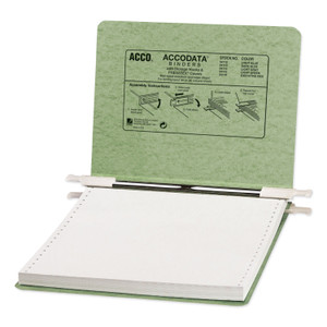 ACCO PRESSTEX Covers with Storage Hooks, 2 Posts, 6" Capacity, 9.5 x 11, Light Green (ACC54115) View Product Image