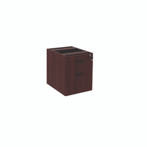 Alera Valencia Series Hanging Pedestal File, Left/Right, 2-Drawers: Box/File, Legal/Letter, Mahogany, 15.63" x 20.5" x 19.25" View Product Image