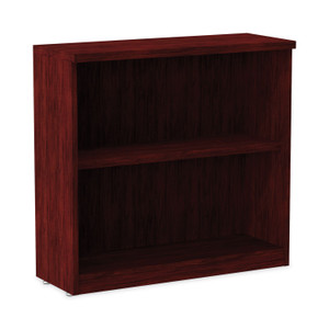 Alera Valencia Series Bookcase, Two-Shelf, 31.75w x 14d x 29.5h, Mahogany (ALEVA633032MY) View Product Image