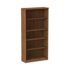 Alera Valencia Series Bookcase, Five-Shelf, 31.75w x 14d x 64.75h, Modern Walnut (ALEVA636632WA) View Product Image