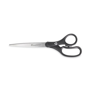 Westcott KleenEarth Basic Plastic Handle Scissors, 9" Long, 4.25" Cut Length, Black Straight Handle (ACM15586) View Product Image