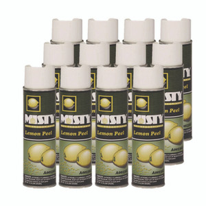 Misty Handheld Air Deodorizer, Lemon Peel, 10 oz Aerosol Spray, 12/Carton View Product Image