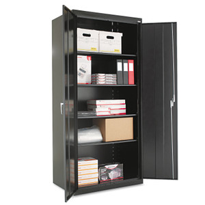 Alera Assembled 78" High Heavy-Duty Welded Storage Cabinet, Four Adjustable Shelves, 36w x 24d, Black (ALECM7824BK) View Product Image