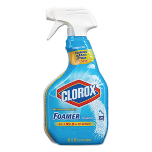 Clorox Bleach Foamer Bathroom Spray, Original, 30 oz Spray Bottle, 9/Carton (CLO30614) View Product Image