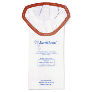 Janitized Vacuum Filter Bags Designed to Fit ProTeam Super Coach Pro 10, 100/Carton (APCJANPTSCP102) View Product Image