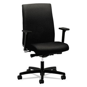HON Ignition Series Mid-Back Work Chair, Supports Up to 300 lb, 17" to 22" Seat Height, Black Product Image 