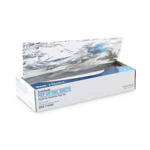 Boardwalk Standard Duty Aluminum Foil Pop-Up Sheets, 63 Gauge, 12 x 10.75, 200/Box, 12 Boxes/Carton View Product Image