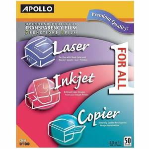 Apollo Overhead Projector Transparency Film - Letter - 8 1/2" x 11" - Clear Product Image 