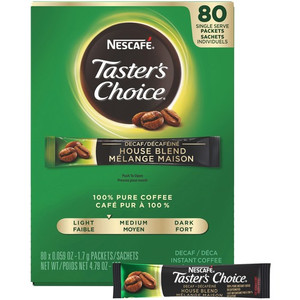 Nescafe Taster's Choice House Blend Decaf Coffee - Light/Medium - 0.1 oz - House Blend - Decaffeinated Product Image 