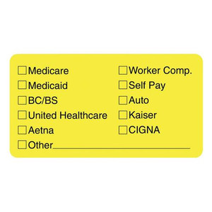 Tabbies Medical Office Insurance Check Labels - 1 3/4" Width x 3 1/4" Length - (TAB02940) Product Image 