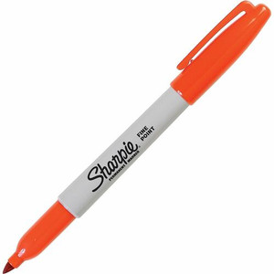 Sharpie Pen-style Permanent Marker - Fine Marker Point - Orange Ink - Alcohol Based Product Image 