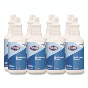 Clorox Bleach Cream Cleanser, Fresh Scent, 32 oz Bottle, 8/Carton View Product Image