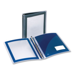 Avery Flexi-View Binder with Round Rings, 3 Rings, 1" Capacity, 11 x 8.5, Black (AVE17686) View Product Image