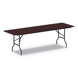 Alera Wood Folding Table, Rectangular, 95.88w x 29.88d x 29.13h, Mahogany View Product Image
