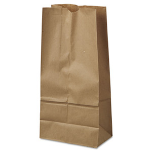 General Grocery Paper Bags, 40 lb Capacity, #16, 7.75" x 4.81" x 16", Kraft, 500 Bags (BAGGK16500) View Product Image