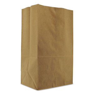 Ross & Wallace Paper Products Grocery Paper Bags, #1/8 BBL Squat Size, Heavy-Duty, 10.5" x 6.25" x 13.88", Natural, 500/Bundle View Product Image
