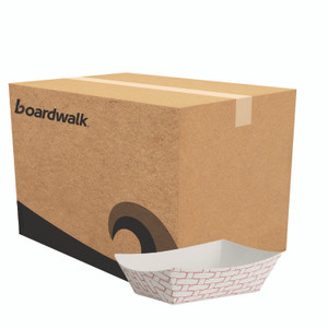 Boardwalk Paper Food Baskets, 0.5 lb Capacity, Red/White, 1,000/Carton View Product Image