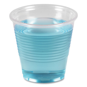 Boardwalk Translucent Plastic Cold Cups, 5 oz, Polypropylene, 100 Cups/Sleeve, 25 Sleeves/Carton (BWKTRANSCUP5CT) View Product Image