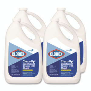 CloroxPro Clean-Up Disinfectant Cleaner with Bleach, 128 oz Refill Bottle, 4/Carton View Product Image