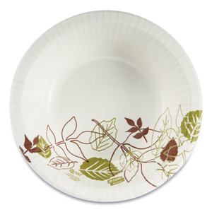 Dixie Pathways Heavyweight Paper Bowls, 20 oz, Green/Burgundy, 500/Carton (DXESX20PATH) View Product Image