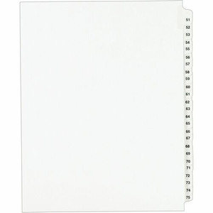 Avery Standard Collated Legal Exhibit Divider Sets - Avery Style - 25 x Divider(s) - Printed Tab(s) - Digit - Exhibit 51-75 Product Image 