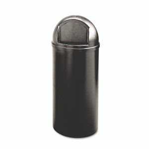 Rubbermaid Commercial Marshal 25 gallon Container - Push Door Opening - (RCP817088BK) Product Image 