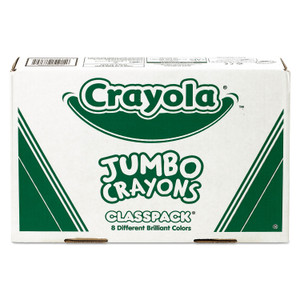 Crayola 8-Color Jumbo Crayon Classpack - 5" Length x 0.5" Diameter - Assorted (CYO528389) Product Image 