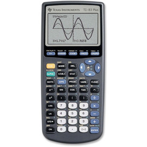 Texas Instruments TI83 Plus Graphing Calculator - Battery Backup - 24 KB, 160 KB - RAM, ROM - 8 Line(s) - 16 Digits Product Image 