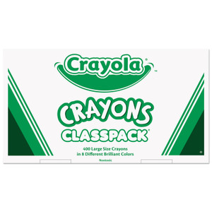 Crayola 8-Color Crayon Classpack - 4" Length x 0.4" Diameter - Red, Blue, Yellow, Orange, Green, Purple, Brown, Black, Violet (CYO528038) Product Image 