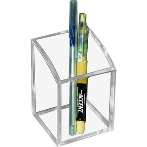 Kantek Pen/Pencil Cup - 4" Height x 3" Width x 3" Depth - Acrylic - Clear Product Image 