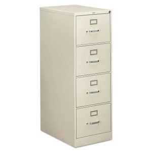 HON 310 H314C File Cabinet - 52" Height x 18.3" Width x 26.5" Depth - 4 - Finish: Light Gray - Lockable, Durable, Label Holder - For File, Office, File Folder, Desk (HON314CPQ) Product Image 