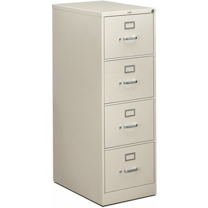 HON 310 H314C File Cabinet - 52" Height x 18.3" Width x 26.5" Depth - 4 - Finish: Light Gray - Lockable, Durable, Label Holder - For File, Office, File Folder, Desk Product Image 