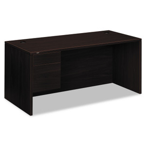HON 10500 H10584L Pedestal Desk - 29.5" Height x 66" Width x 30" Depth - 2 x Box, File Drawer(s)Left Side - Flat Edge (HON10584LNN) Product Image 