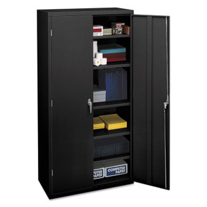 HON Brigade Storage Cabinet - 72" Height x 36" Width x 18.1" Depth - 6 Shelve(s) - 5 Adjustable Shelf(ves) - Material: Steel - Finish: Black (HONSC1872P) Product Image 