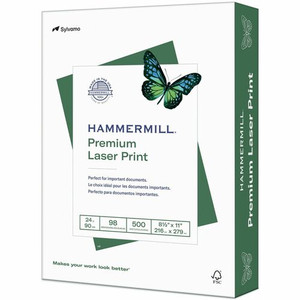 Hammermill Premium Laser Print Copy Paper - White - 98 Brightness - Letter - 8 1/2" x 11" - 24 lb Basis Weight Product Image 