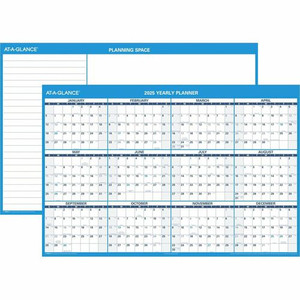 At-A-Glance Horizontal Reversible Erasable Wall Calendar - Extra Large - Julian Dates - Yearly - 12 Month - January 2026 to December 2026 Product Image 