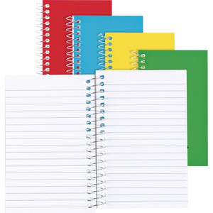 Rediform Spiralbound Memo Book - 60 Sheets - Spiral - 3" x 5" Sheet Size - Bright White Paper - Assorted Cover Product Image 