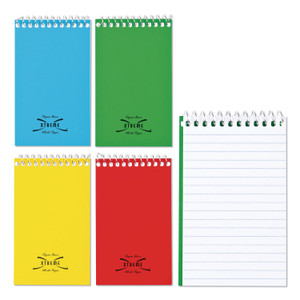 Rediform Wirebound Memo Notebooks - 60 Sheets - Wire Bound - 3" x 5" Sheet Size - White Paper - Assorted Cover - (RED31120) (RED31120) Product Image 